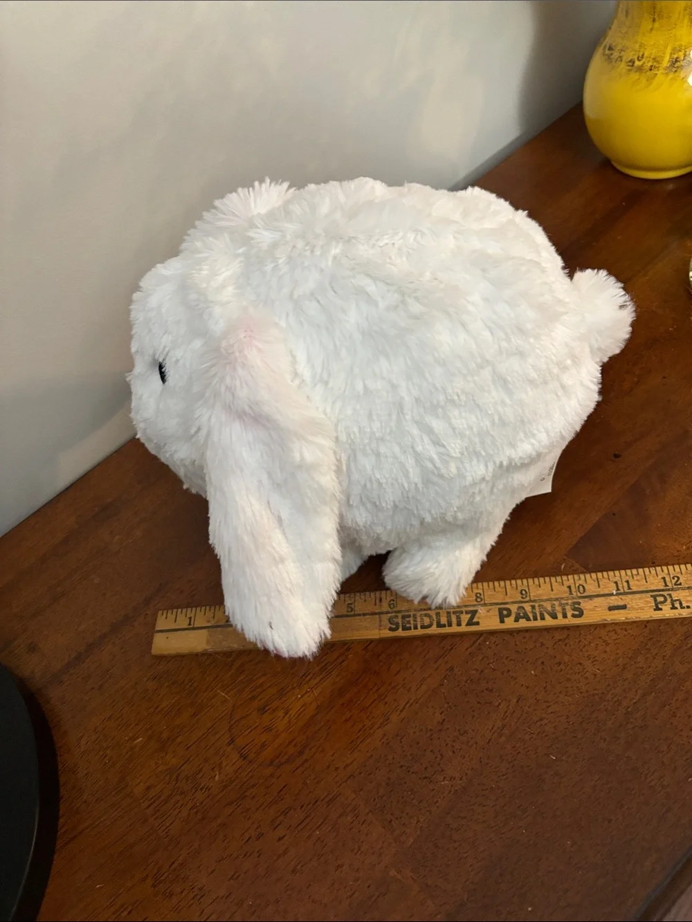 Plush White & Pink Bunny Toy/Bank